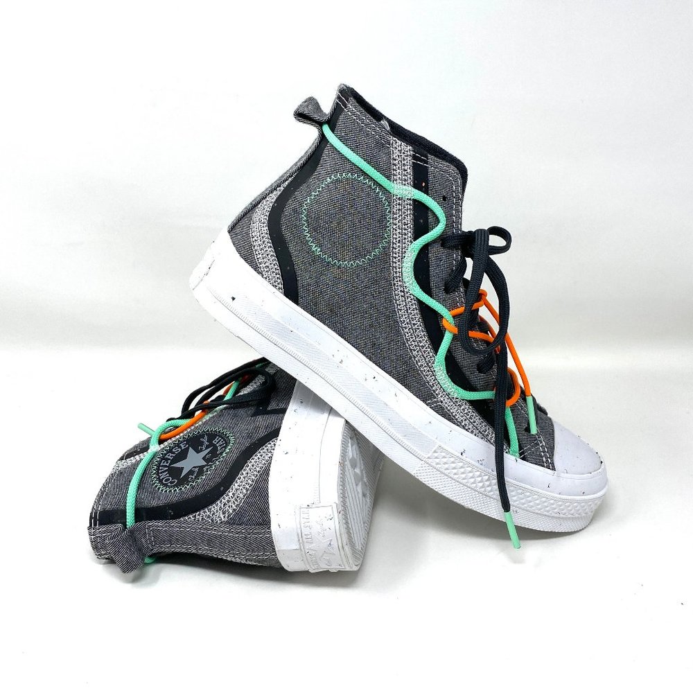 💖MEGA SALE💖Converse Women 170948C RENEW Chuck 70 HI Ash Storm Wind White Gray - Picture 7 of 9